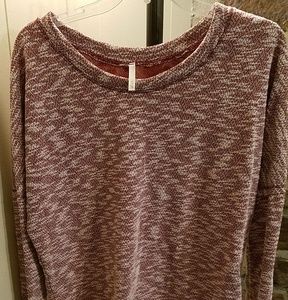 Sage maroon long sleeve blouse